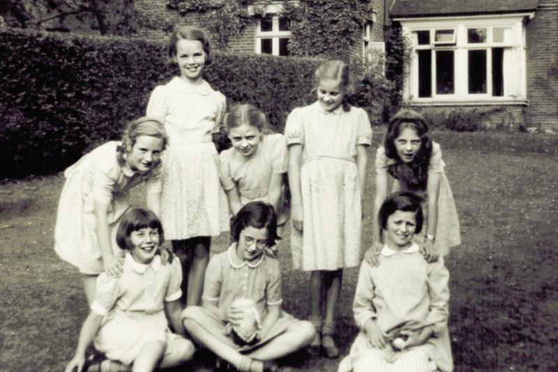 Picture of Gillian's school friends at boarding school