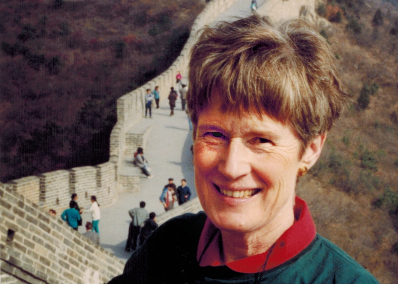 Gillian Clezy at the Great Wall, China